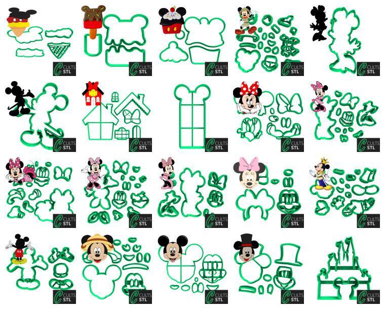 PACK 20 CORTADORES - MICKEY