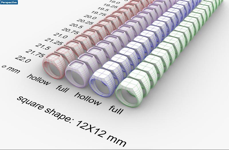 Square 12x12 mm Signet Rings 116 items