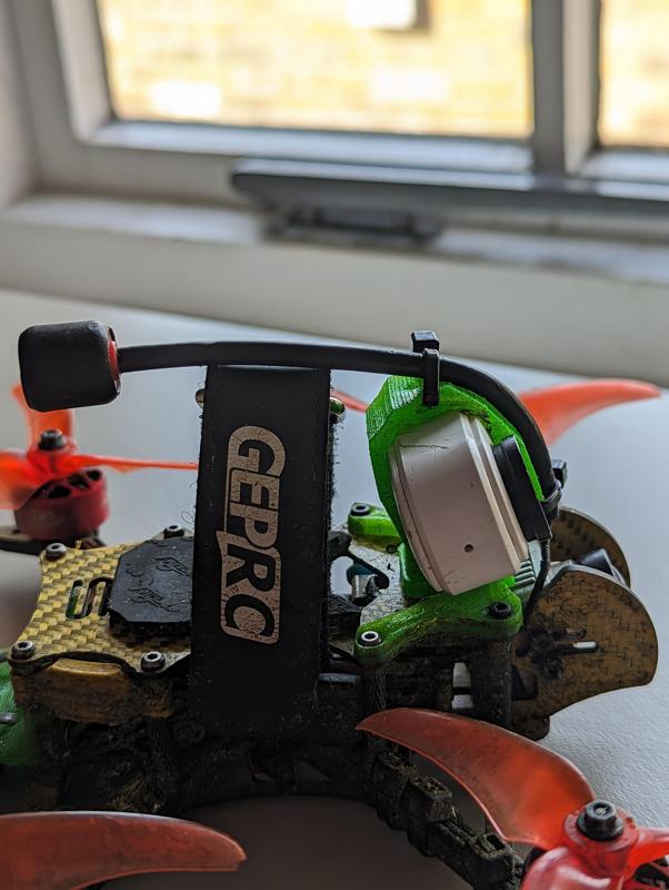 AOS GO2/Caddx Peanut and Video Antenna Combined Mount