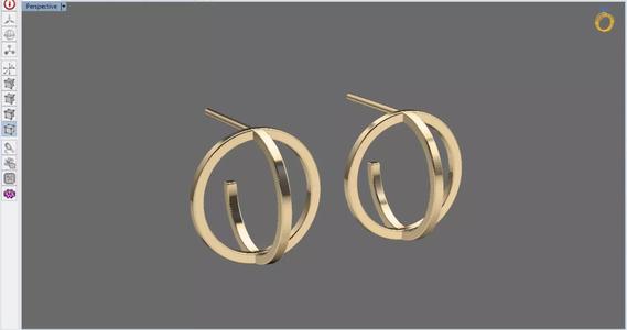 Golden Intersect Earrings