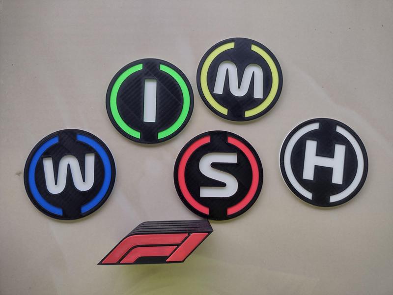 f1 coasters compound tire symbols.