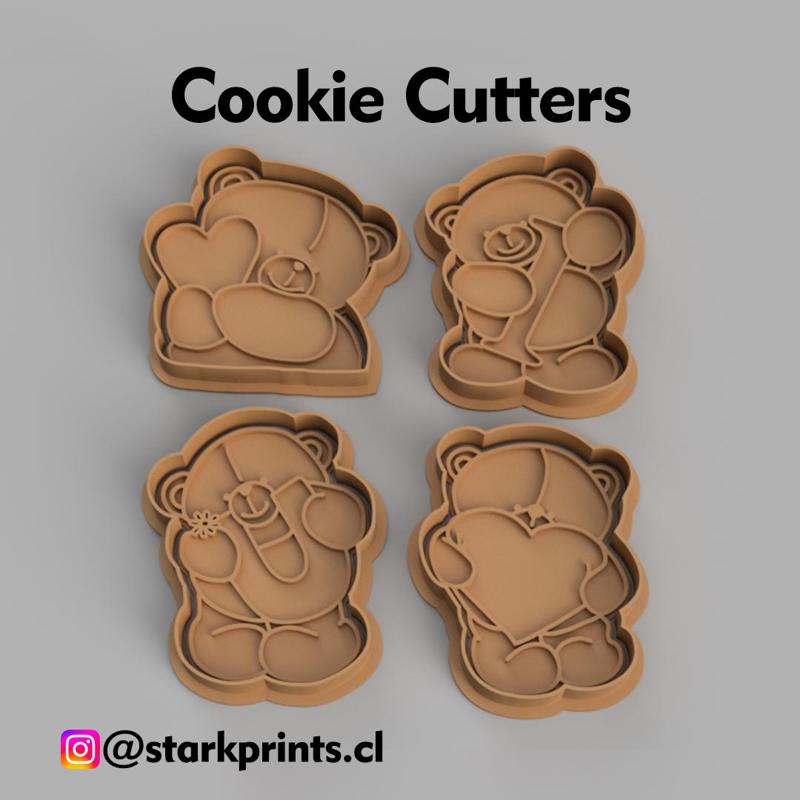 Bear Cookie Cutter Set 4 - Love Designs
