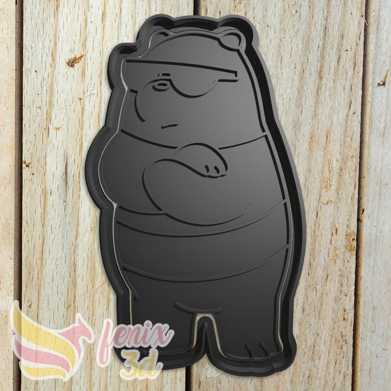 Cookie Cutter Outrageous bears Panda with dark glasses