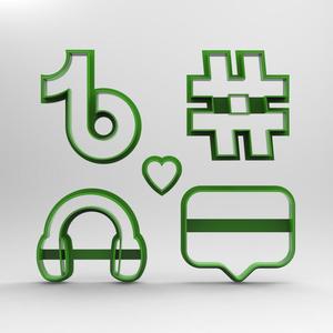 CORTADORES TIKTOK 3CM, TIKTOK CUTTERS 3CM