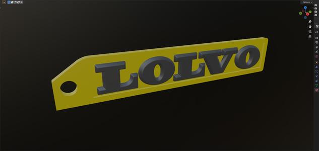 Lolvo Volvo Auto logo keychain for 3D printing