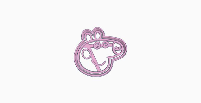 PEPPA PIG HEAD COOKIE CUTTER