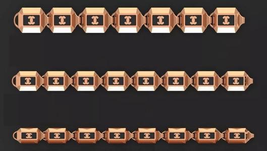 3 Size Gold Bracelet 3dm stl renders details