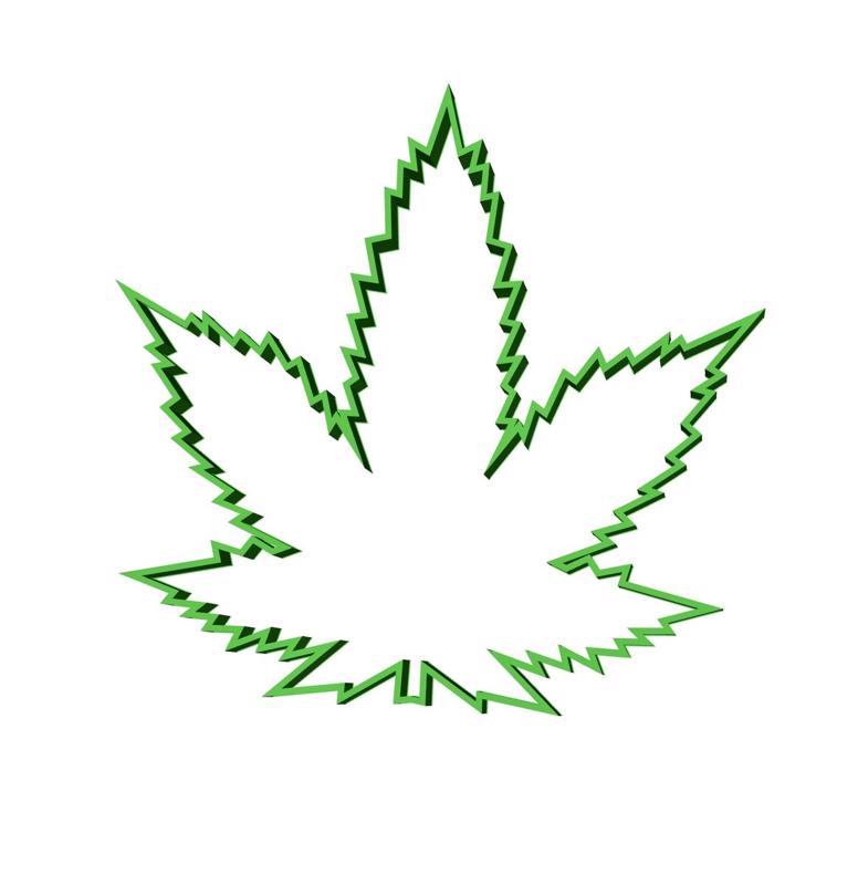 Indica marijuana pot leaf cookie cutter, 3D print