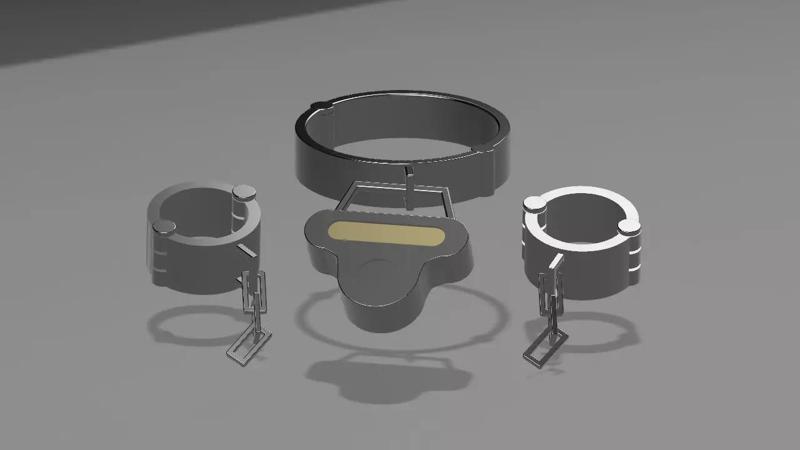 DRAMAtical murder Mink shackles and neck piece with the locket