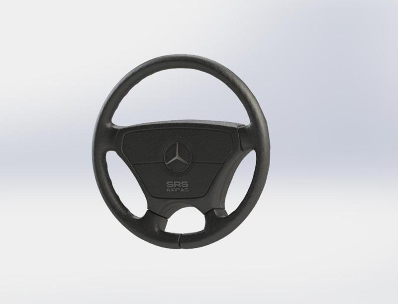 Mercedes-Benz W124 Steering Wheel STL Model (PRİNTABLE)