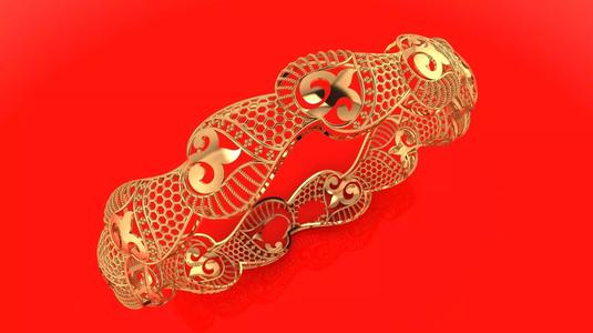 1358 Tear Drop Gold Bangle 11gm