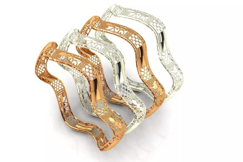 1161 Serpentine Cutout Bangle 7gm