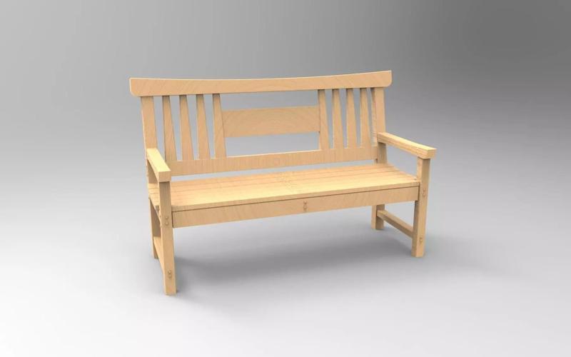 Wood Bench