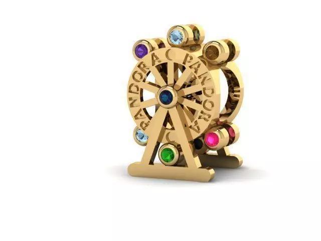 colorful ferris wheel charm ball