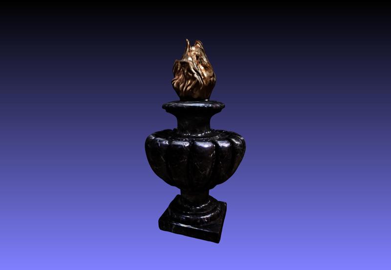 Sculpture - Marble torch "Eternal Light" from a church