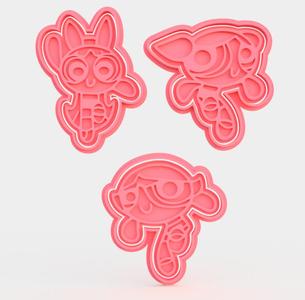 Powerpuff cookie cutter set of 3