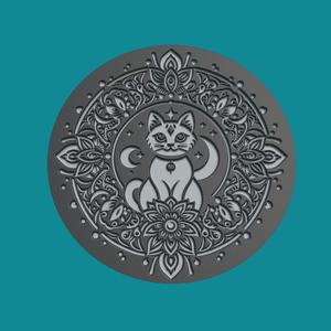 Cat Animal Medallion
