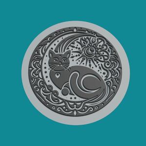 Cat Animal Medallion