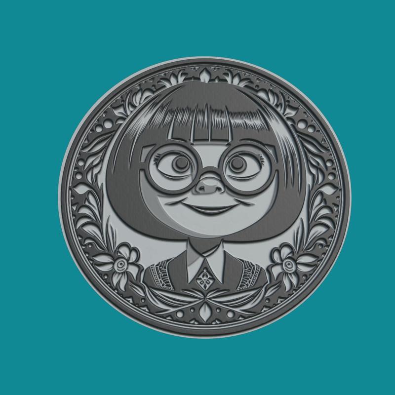 Edna Mode Print Model Edna Mode Medallion Edna Mode Wall Decor