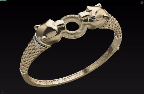 panther bracelet 3D print model