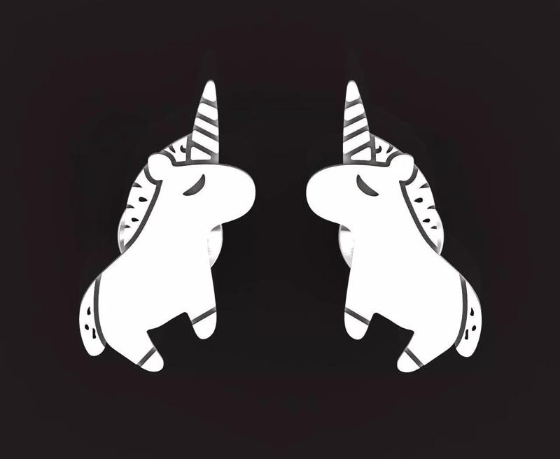 baby unicorn stud earrings 1396