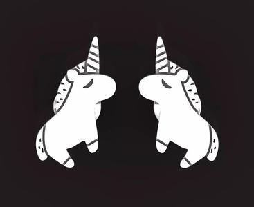 baby unicorn stud earrings 1396