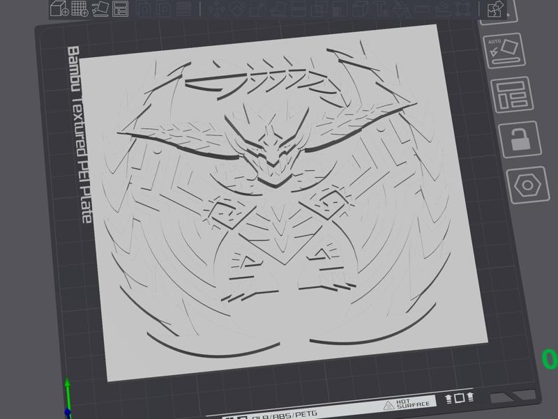 Rey Dau - Icon plate from Monster Hunter (Single Color)