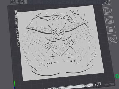 Rey Dau - Icon plate from Monster Hunter (Single Color)