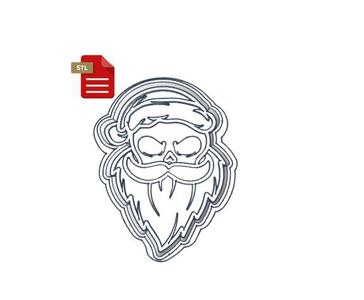 Creepy Santa Cookie Cutter and Stamp