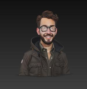 man in jacket bust