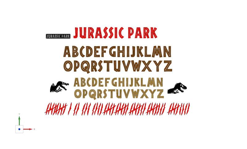 Letters and Numbers JURASSIC PARK | Logo