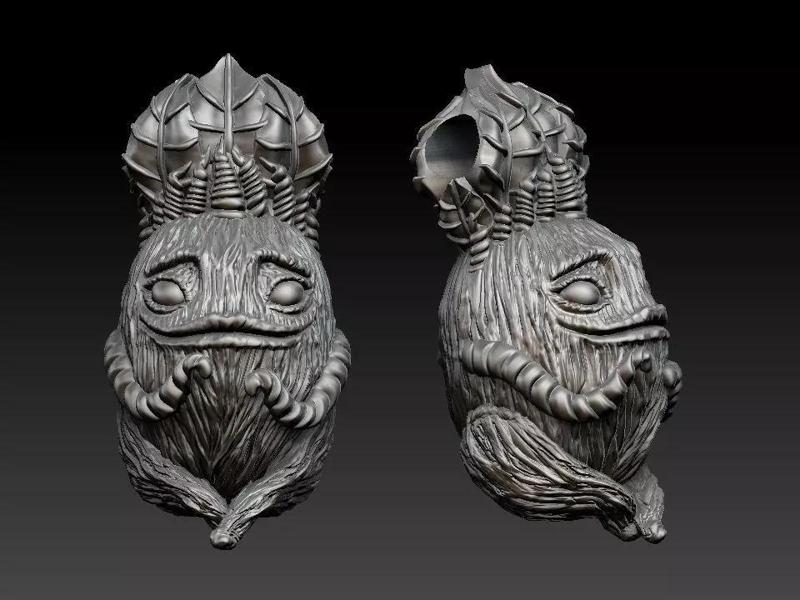 Mandrake plants fantasy pendant necklace  Mandragora