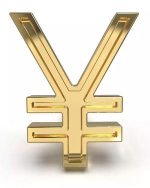 Yen symbol stud earring enamel ready