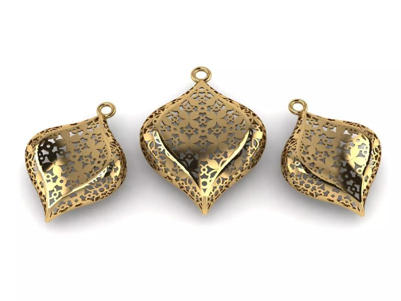 Earrings and necklace set