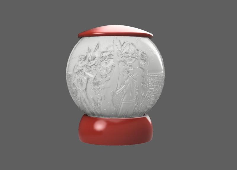 miraculous lithophanie sphere lamp