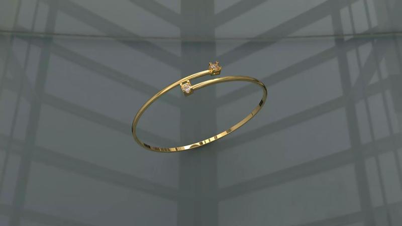 BRACELET pair of gold plated hairpins