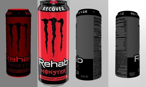 LAMPE LITHOPHANIE CANETTE MONSTER ENERGY rehad strawberry lemonade