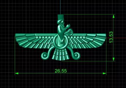 Faravahar Ahura  pendant 3D print model