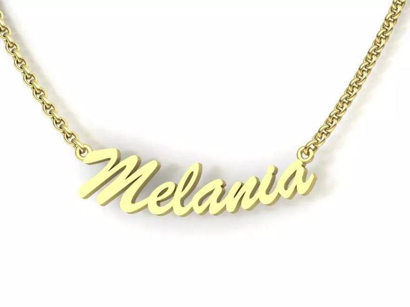 Name Necklace MELANIA delicate 3dmodel