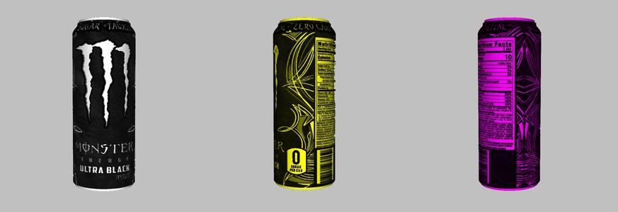 monster energy ultra black lithophanie lamp