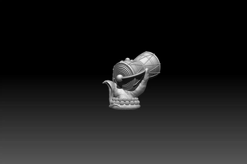 Lord Shiva Damru Hand Car Charm