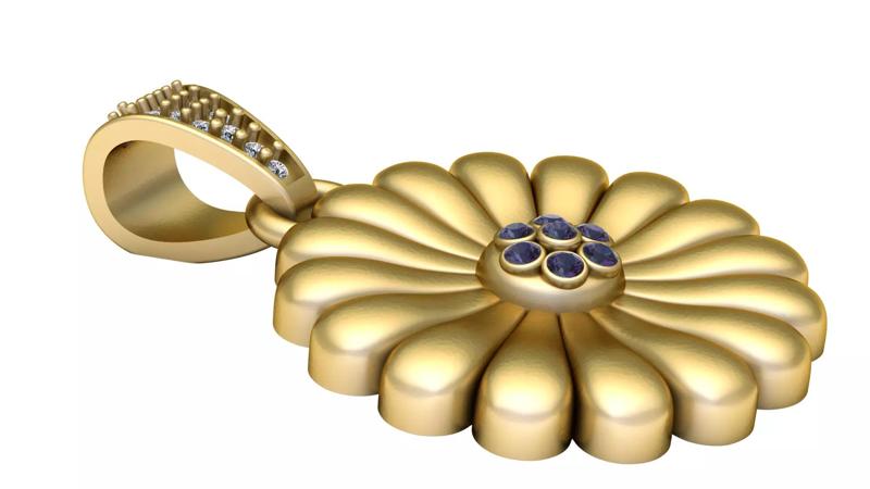 Floral Gold Pendant