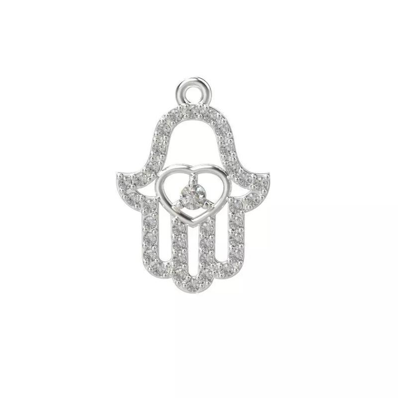 Hamsa hand Fatima Pendant 3dm stl CAD