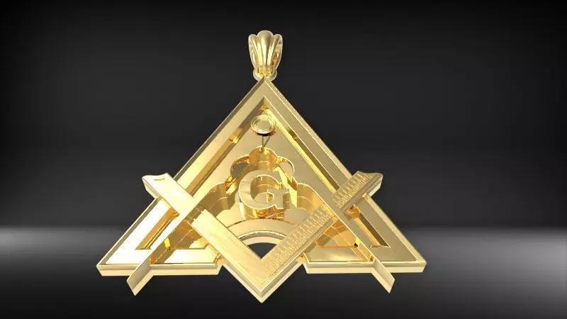 Masonic Necklace Freemason Pendant Templar Jewelry