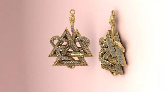 Snake Triangle Pendant