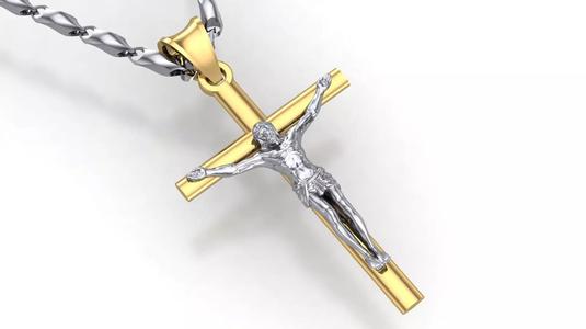 Cross Jesus simple D5