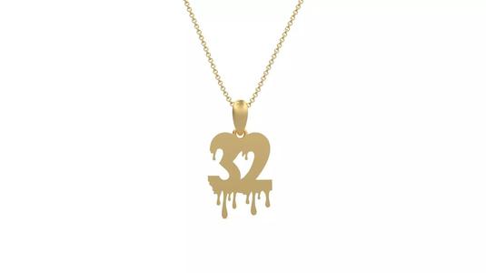 Model 1265 32 Bloody Terror Initial Number Pendant