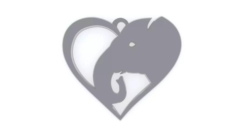 Elephant Pendant Silver