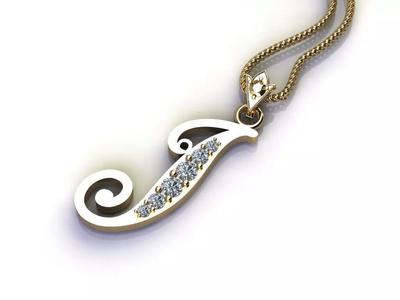 Fancy Font Style Pendant I