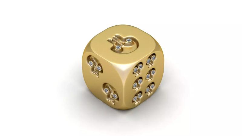 skull-themed luxury dice design
